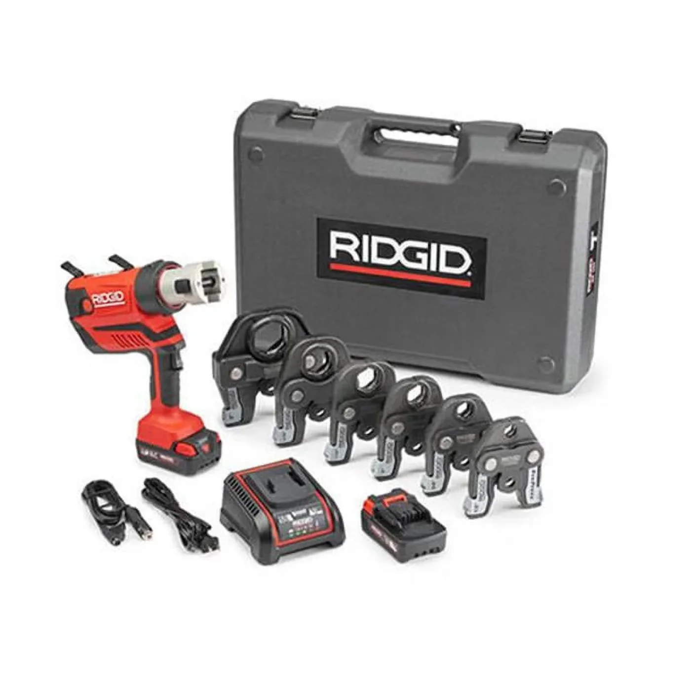 1 RIDGID RP 350 18V Battery Press Tool Kit with ProPress Jaws 1/2-Inch to 2-Inch – 67053 - Image 1