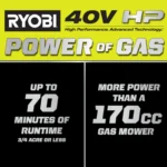 RYOBI 40V HP Brushless WHISPER SERIES 21-Inch Self-Propelled AWD Multi-Blade Lawn Mower - Image 4