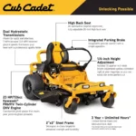Cub Cadet Ultima ZT1 50-Inch 23 HP 726cc Kawasaki FR691V V-Twin Zero-Turn Riding Mower - Image 4